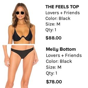 Lovers + Friends Black Bikini